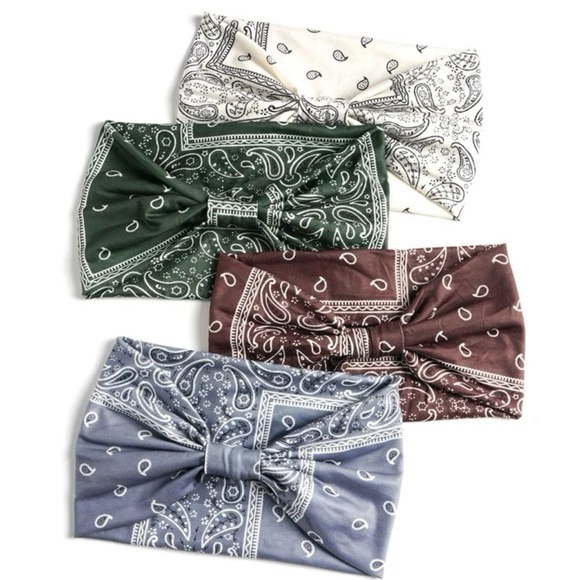 Bohemian Retro Yoga Headband For Fitness, Running Elastic Wide Headband - Picture 2 of 6